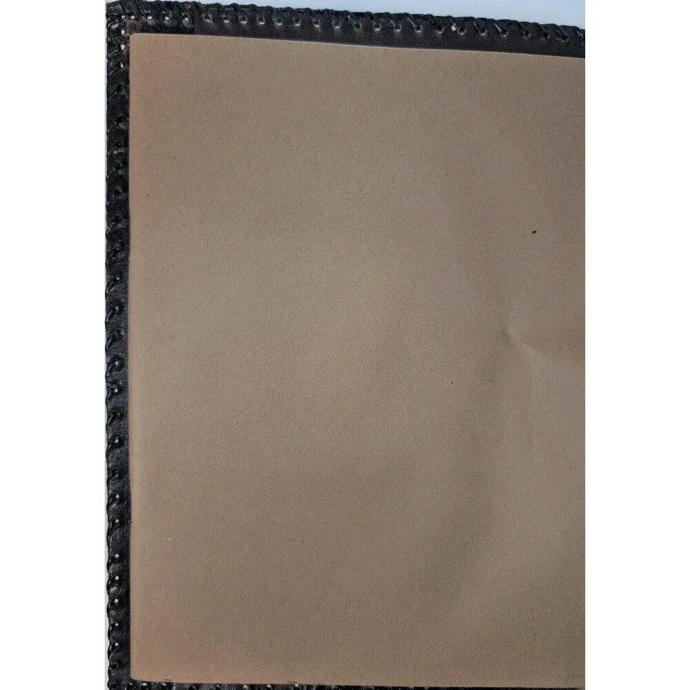 Vintage Tooled Leather Bifold Address Notebook Western Cowboy Embossed Cover